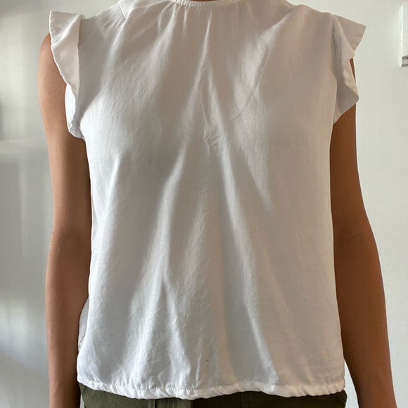 Libertine White Ruffle Cap Sleeve Top - Picture 4 of 6